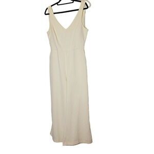 Mod Ref Romper Jumpsuit Tie Open Back Zip Closure Pockets‎ L